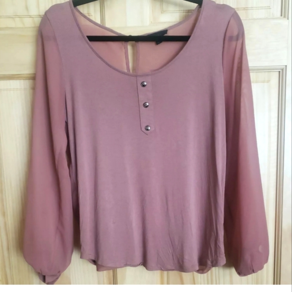 Anthro. Mine pink tank open back blouse